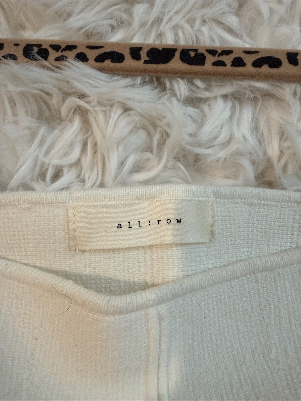 All:Row Rach Top Cream Ribbed Square-Neck Crop Tank - Picture 5 of 7